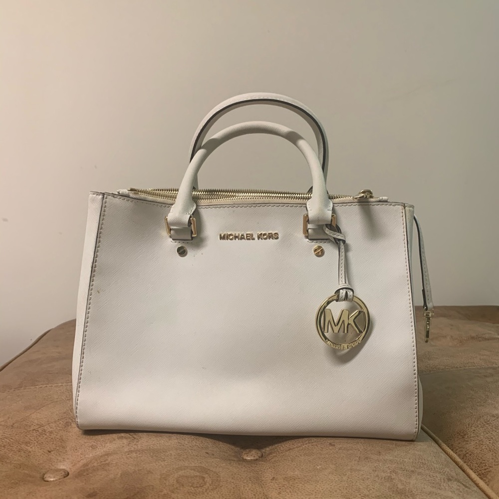 Michael Kors Medium Sutton Bag White